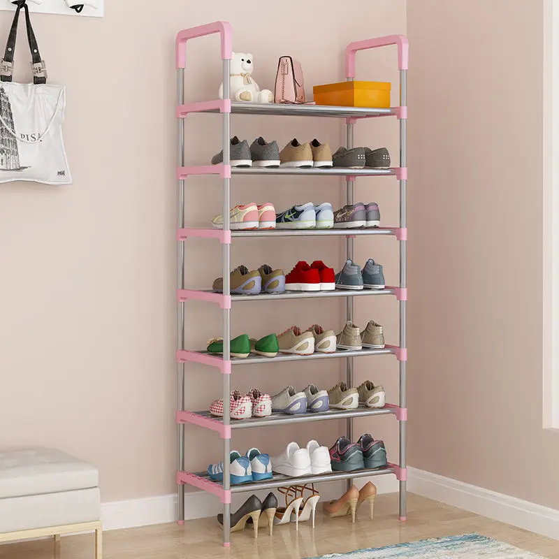 Shoe rack simple multi-storey door stainless steel bathroom slipper rack with multi-functional collection of artifacts rack