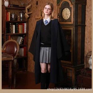 S-XXL الكبار هاري تأثيري عباءة عباءة سحرية رداء الخزافين هيرميون جريفندور عطلة هالوين كلية زي الإكسسوارات هدية أفضل 8 أزياء هاري بوتر مبيعا - رقم 4