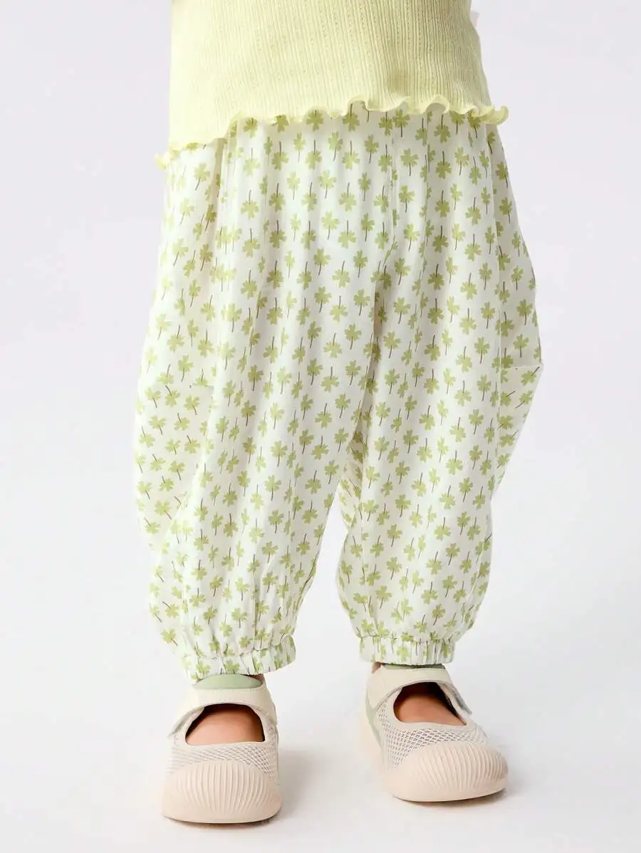 

Lightweight Floral Print Baby Harem Pants for Summer Comfort