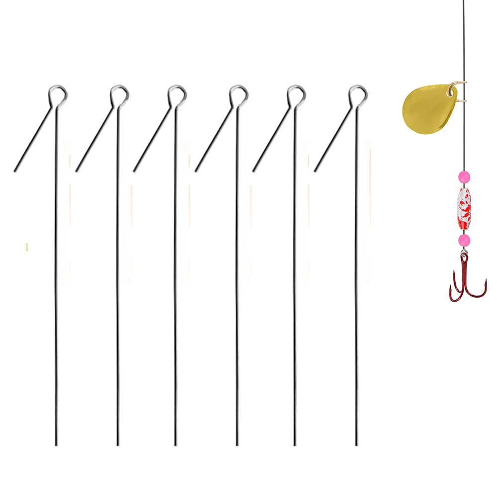 100 pçs rotativa lantejoulas fio de aço diy pesca spinner isca em linha equipamentos para baixo truta walleye isca de pesca fazendo suprimentos