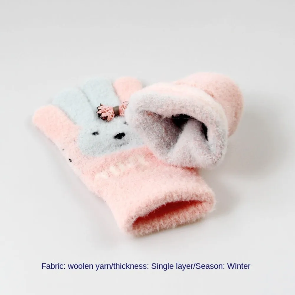 

Full Finger Gloves Warm Autumn Winter Gloves Cold Proof Windproof Children Gloves Cartoon Cute Hand Warmer Boys Girls