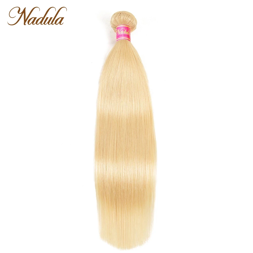 Nadula Hair 613 Blonde Hair One Bundle Straight 100% Human Hair Weaves 10-24inch Blonde Remy Hair Extensions Free Shipping