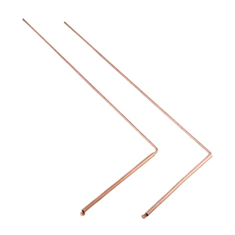 Y16A 2Pcs Copper Dowsing Rods Spiritual Divining Rods Flexible Copper Rod Dowsing Spirit Rods with Pendulum Pendant