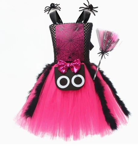Girls Cartoon Spider Style Fresh And Fashionable  Available In Two Colors Dress For Halloween Masquerade Party Stage Performance