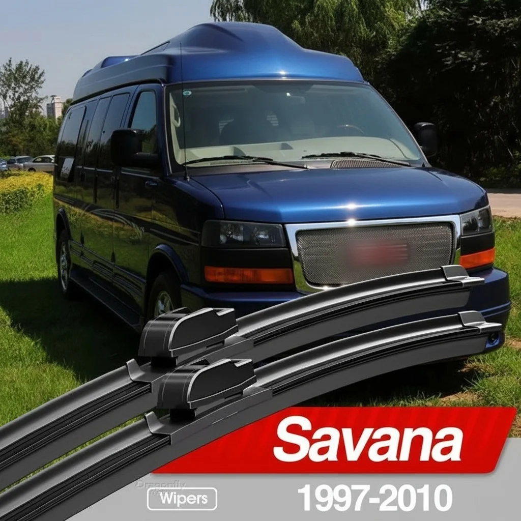 

Для GMC Savana 1997-2010: Комплект из 2 щеток стеклоочистителя лобового стекла, аксессуары для окон 1998, 2002, 2003, 2006, 2007, 2008, 2009 годов