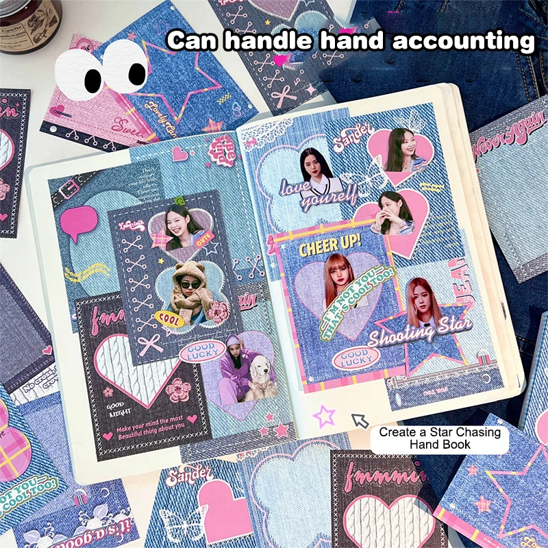 100 Sheets Cowboy Love Creative Cartoon Material Paper For Scrapbooking DIY Decorative Collage Journaling