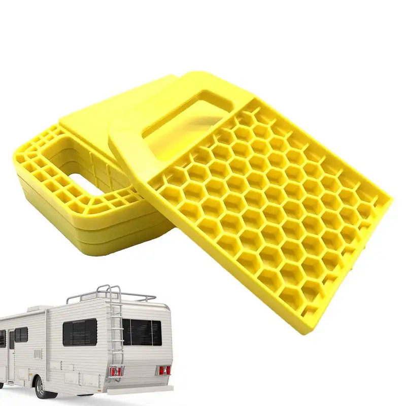 RV Stabilizer Jack Pad Large Stabilizer Jack Pads 4pcs Chock Blocks Trailer Leveling RV Stabilizer Large Jack Pads Helps Stop RV