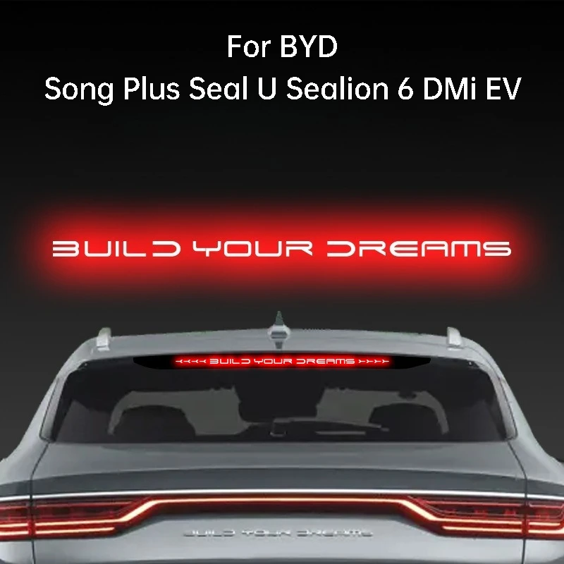 Image of Für BYD Song Plus Seal U Sealion 6 DMi EV Hochmontierte Bremsleuchte Aufkleber Rücklicht Tönungsfolie Außenmodifikation Zubehör