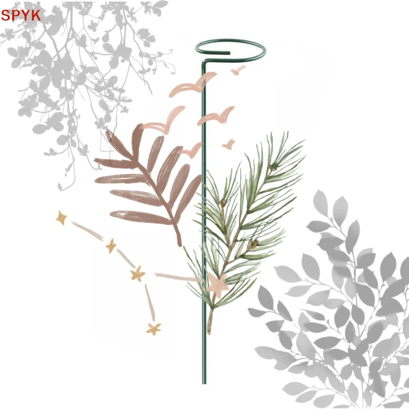 35/45/55cm Metal Plants Support Rods Garden Flower Stem Prevention Potted: Anti-dropping Device Reusable