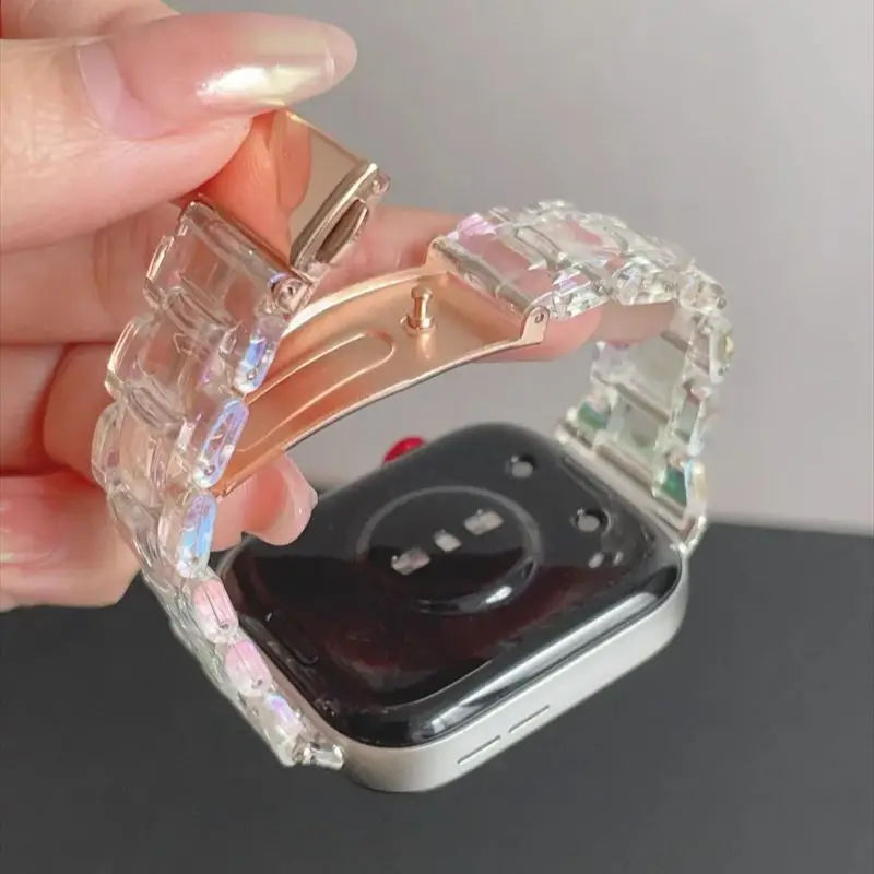 لساعة Huawei Watch fit 4 band حزام راتينج شفاف ملون Huawei Fit3 سوار مناسب 2 أشرطة شفافة Smartwatch معصمه Correa