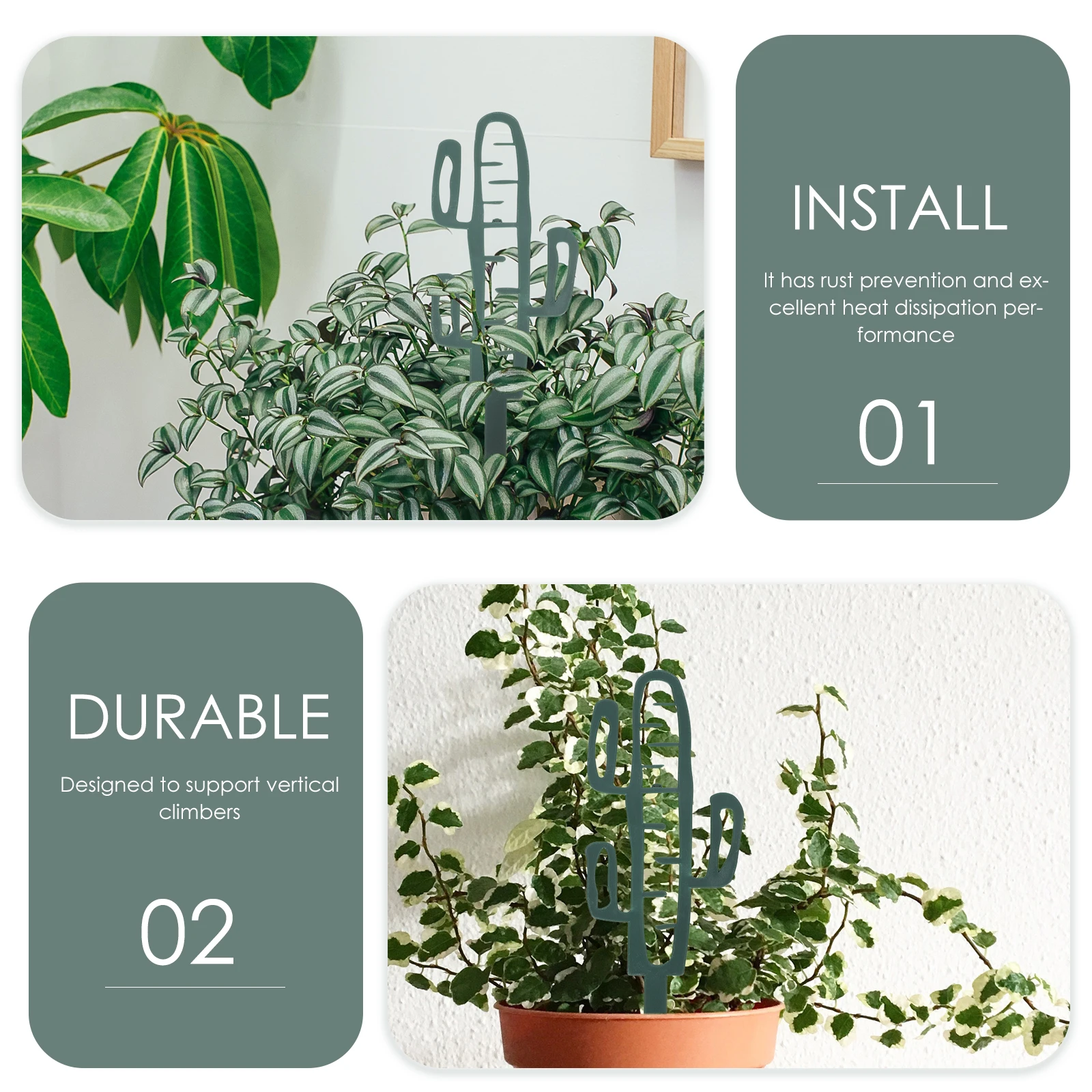 

5Pcs Plant Support Stake Strong Plastic Climbing Plant Stands for Roses Peas Morning Glories Garden Tool Flower Pot Trellis