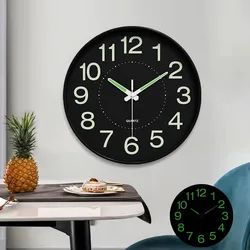 10 Inch Modern Design Clock Luminous Travel Time Accurate Desktop Clock for Living Room Kitchen Bedroom Study Library