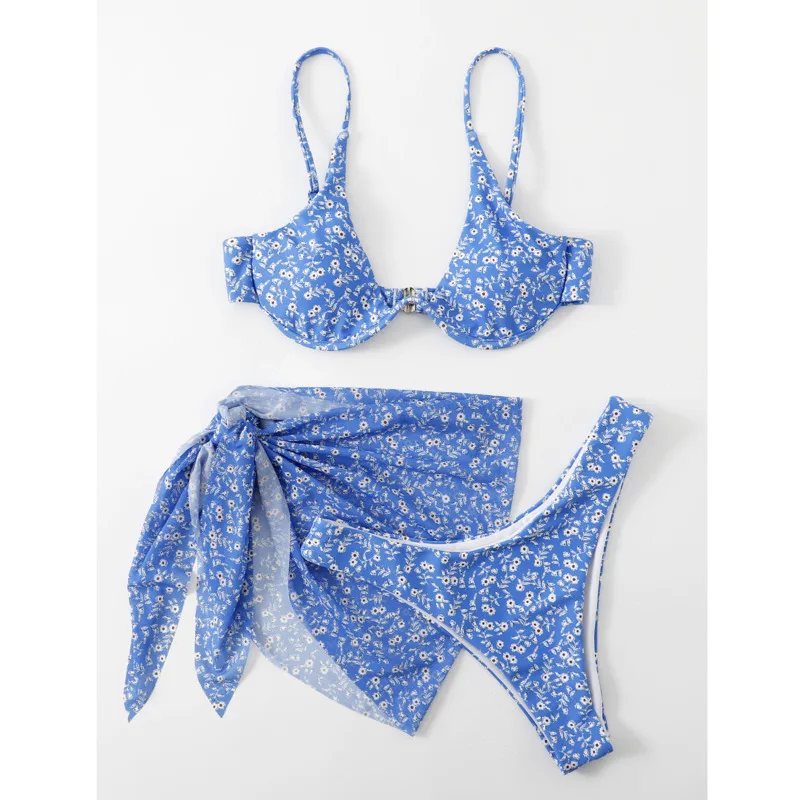 Maillot de bain trois pièces sexy pour femmes, bikini brésilien, ensemble pour baigneurs à la piscine, vêtements de plage, 2024