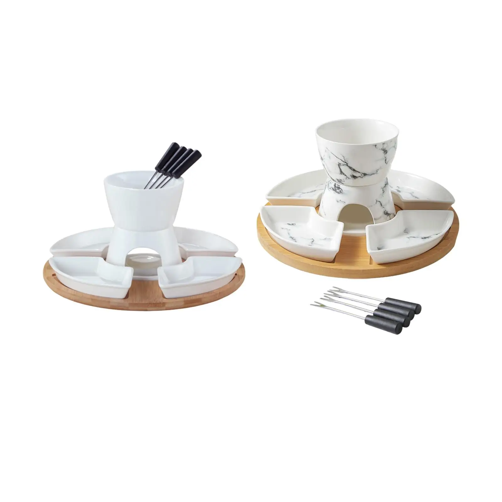 Ceramic Chocolate Fondue Set Cheese Melting Ceramic Cheese Fondue Pot for Home Butter Melt Pot Butter Heater Caramel Engagement