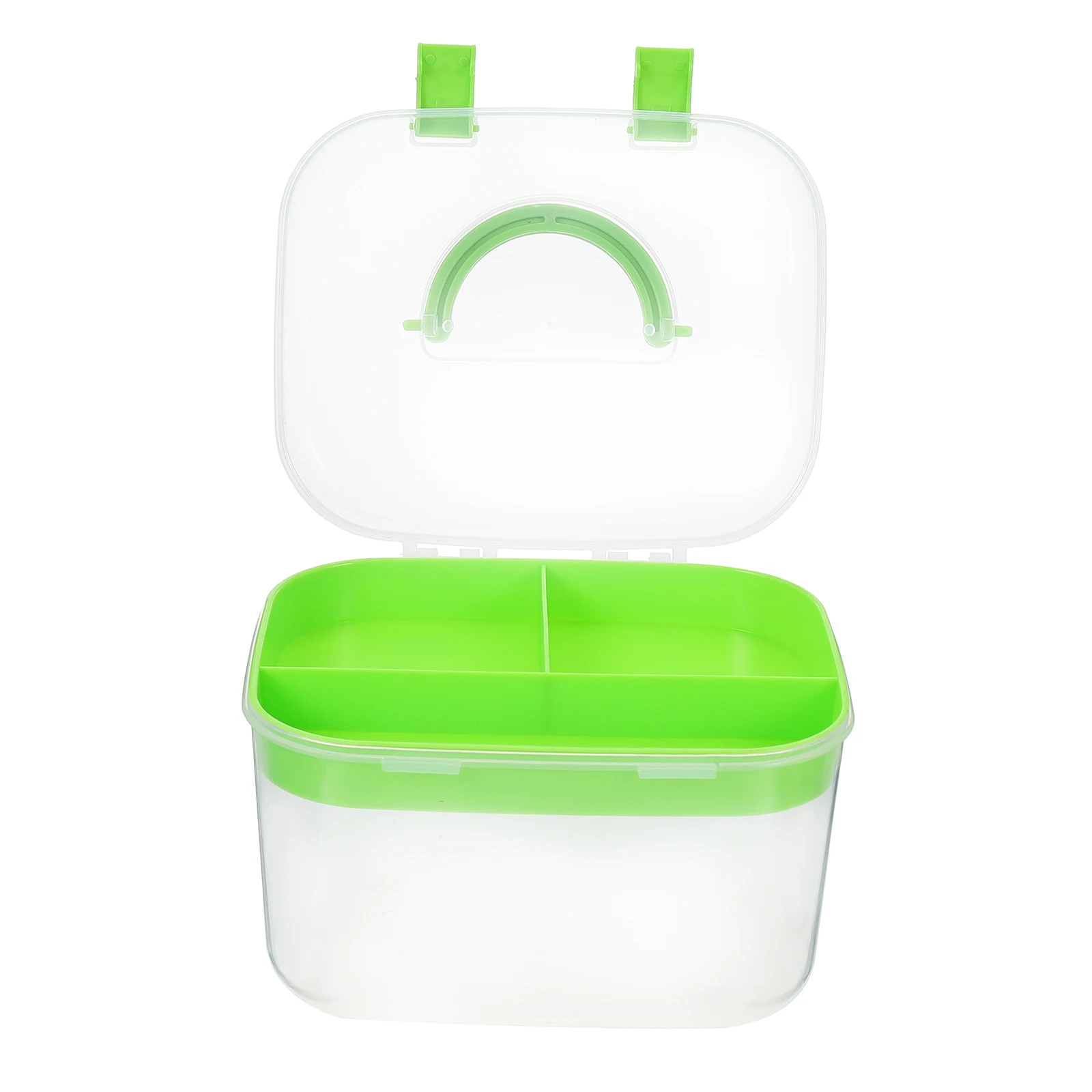

Double Layer Storage Box Large Capacity Plastic Medicine Case Organizer Portable Household Green Container Storage Solution