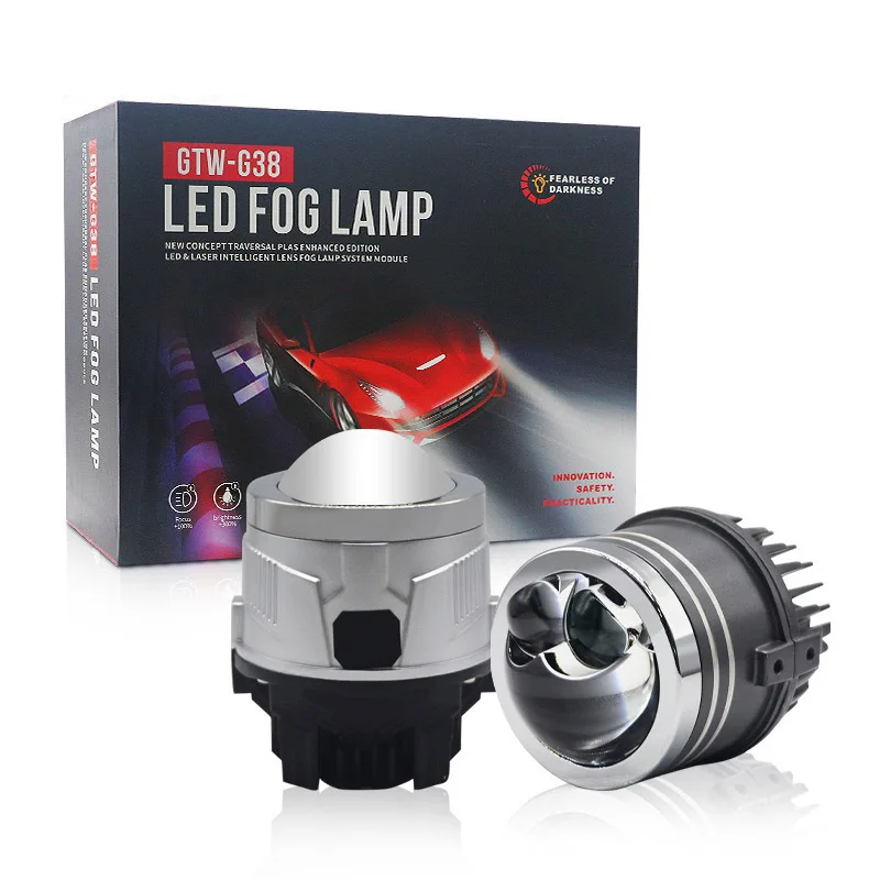 

2 Inch Bi LED Laser Fog Light Projector Lens 12V 65W 3000K 4300K 6000K Hi Lo Beam Car Retrofit