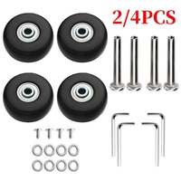 2/4PCS Luggage Wheels 40/50/60mm Rubber Casters Mute Trolley Case Wheels Replacement Axles Suitcase Wheel Parts For Furniture