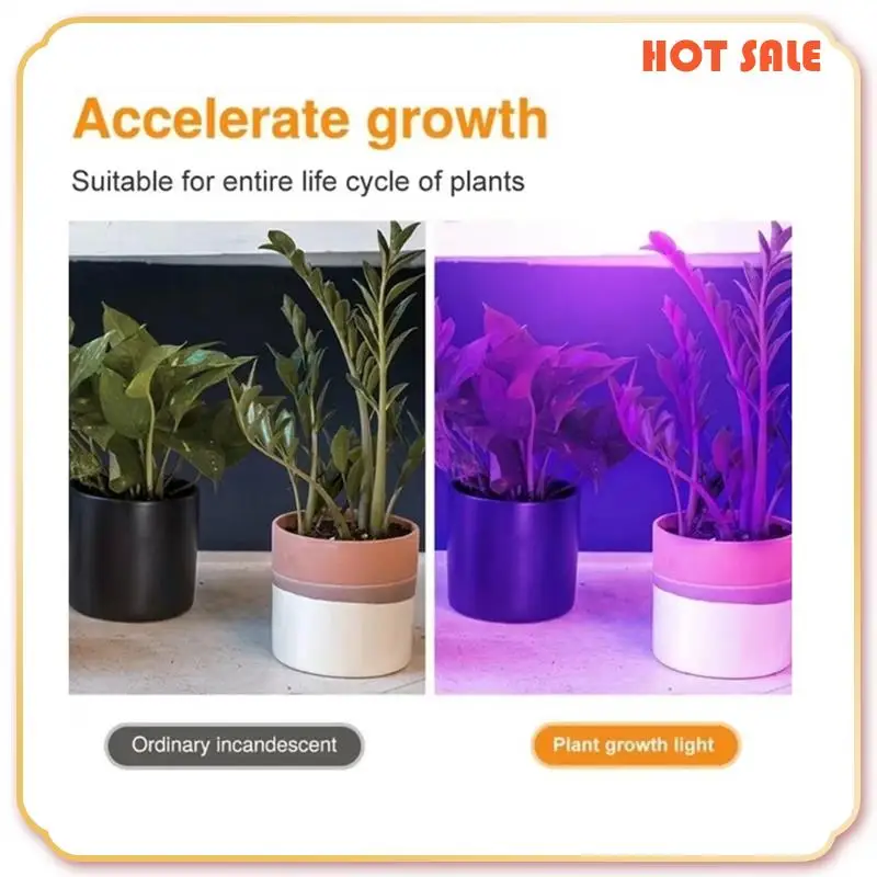 

ABFA 2Pcs E14 Plant Growth Light 85-265V Full Spectrum Led Grow Light For Hydroponic Indoor Garden Greenhouse 18W