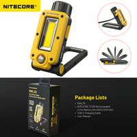 NITECORE NWL20 USB-C Rechargeable Work Light 180° Adjustable Multifunctional Triple Output Floodlight Spotlight, 21700 Battery
