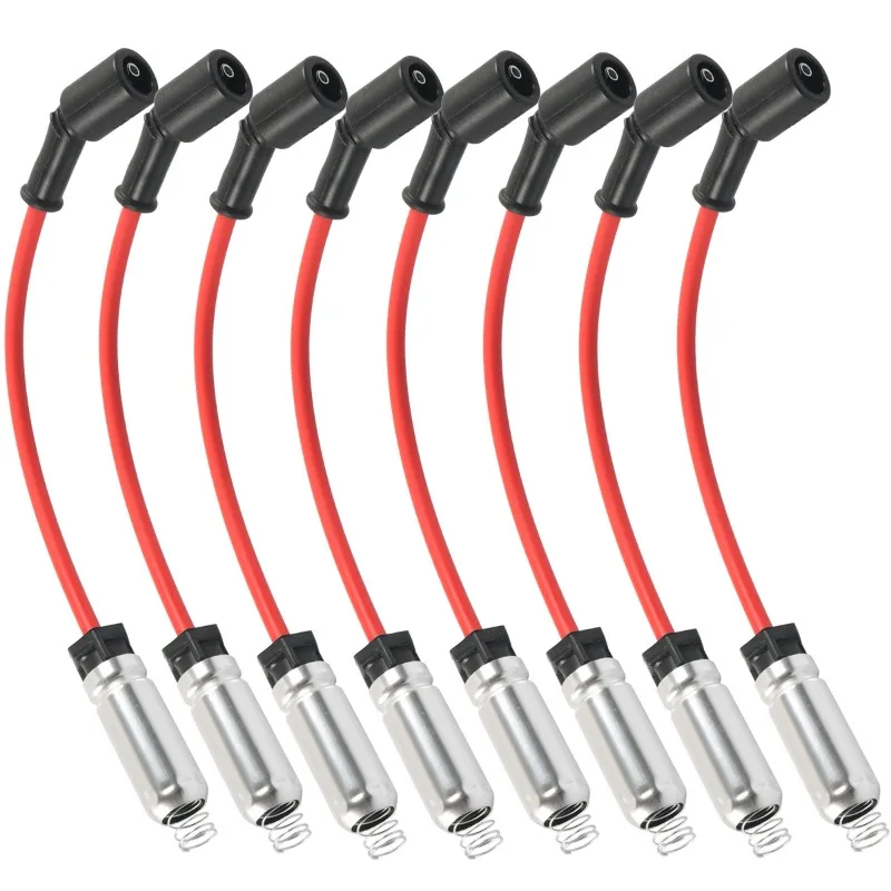 8 Pcs Spark Plug Ignition Cable Replacement Wire Set V8 Engine Auto Distributor Repair Parts Model 48322R For Vehicle
