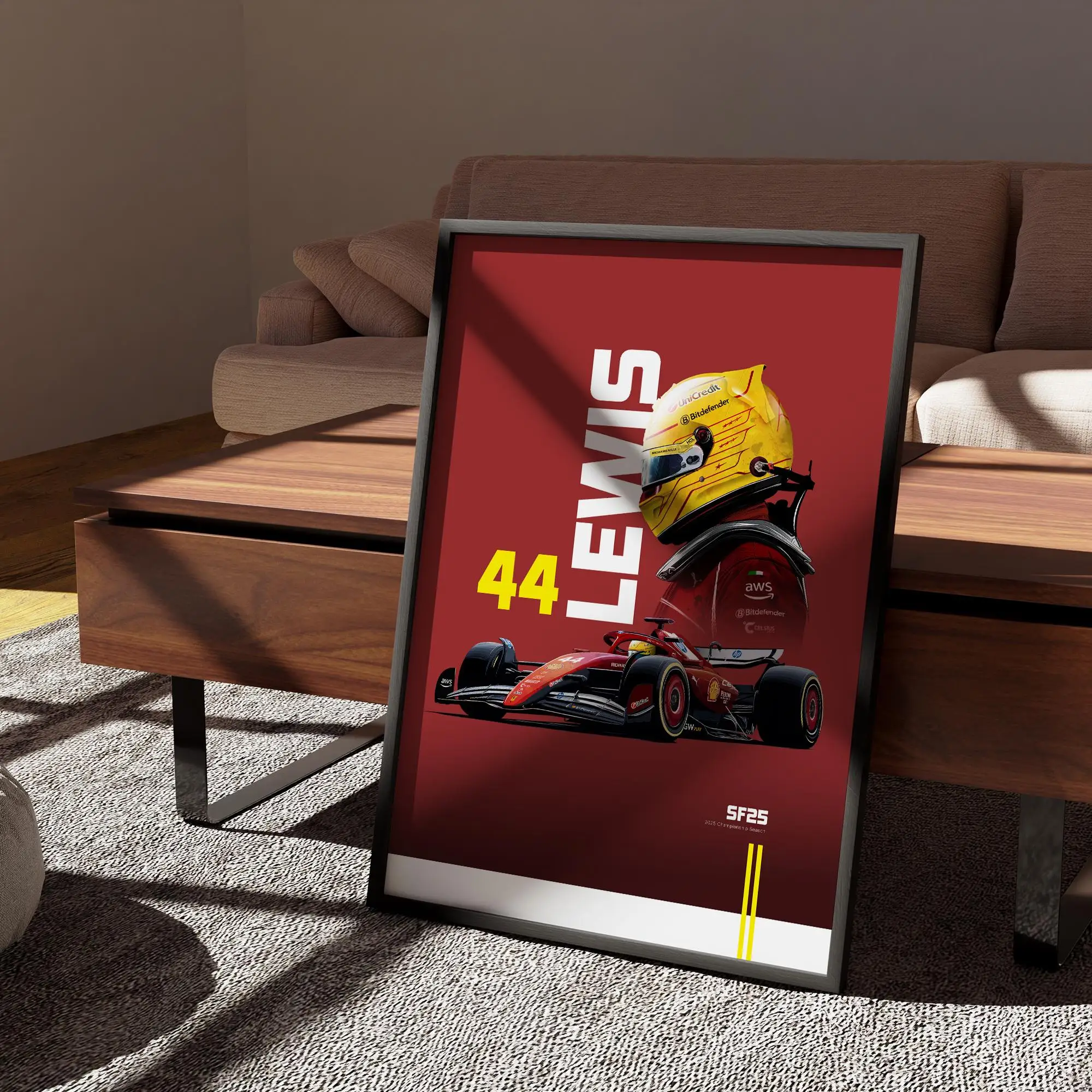 2025 Lewis Hamilton F1 SF25 Posters  Canvas Painting  Sport Car Prints Wall Art Pictures For Living Room Home Decoration