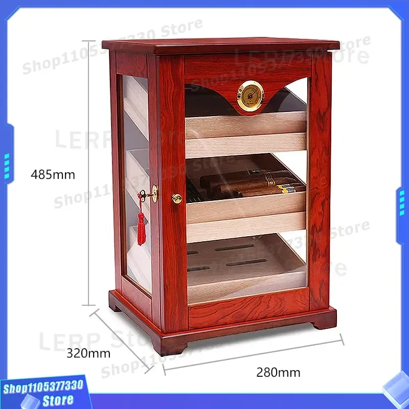 Large Capacity Wooden Cigar Box Display Cabinet New Storage Stand for Cigars Packaging Showcase Holder Home Decor Organizer
