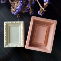 Silicone Picture Frame mold, Fondant Mould, Soap Molds, Gypsum Chocolate Candle, Candy Mold, Clay Resin, QT0192