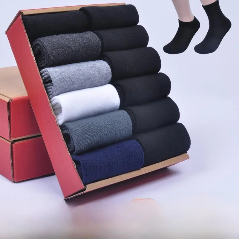 

Men's Breathable Cotton Sos Mid-Calf 2 Pairs Spring Autumn Pure Color Simple Sle Home Comfortable Regular Thin