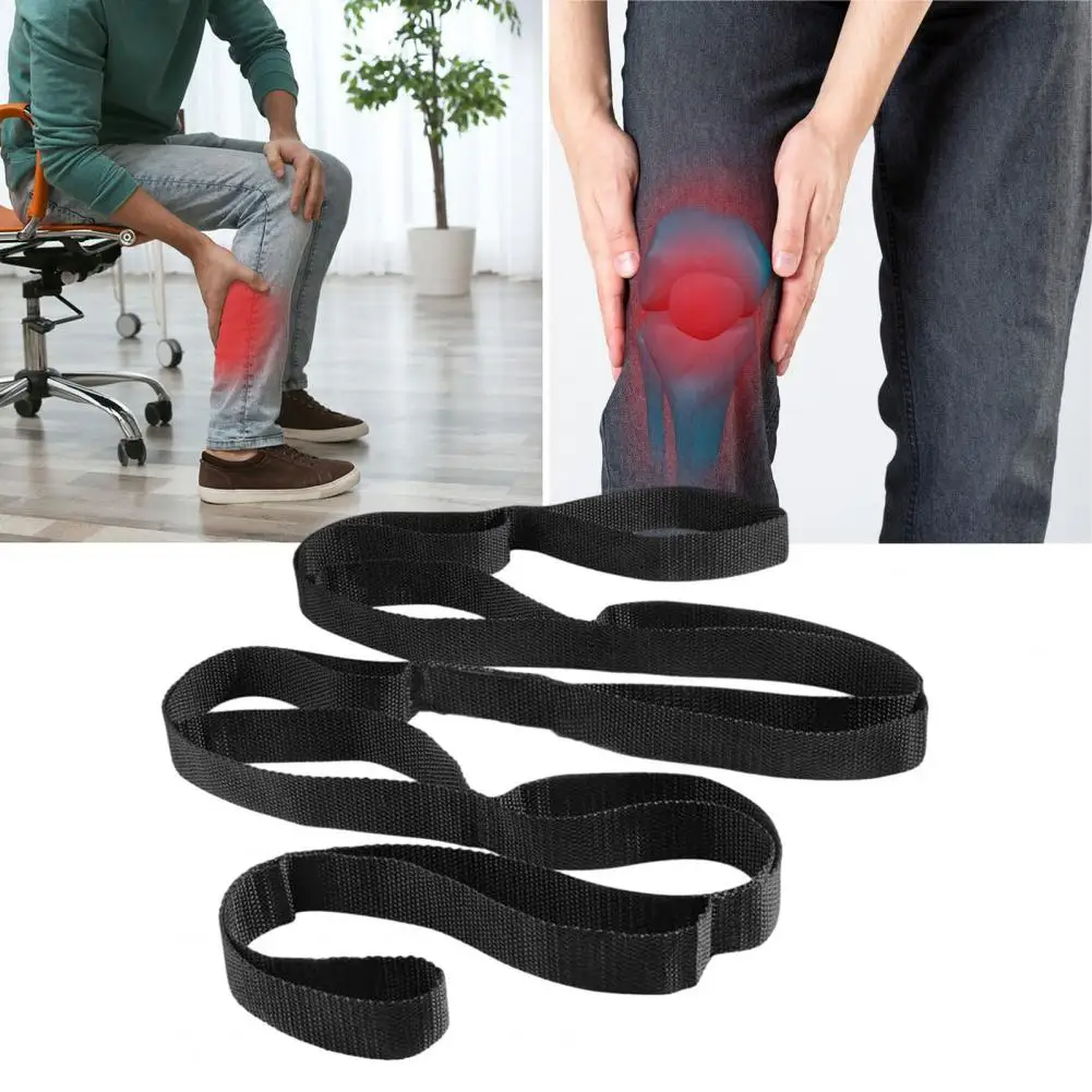 Resistance Band Non-elastic Stretch Strap for Physical Therapy Wear Resistant Yoga Stretching Strap with Multiple Loop for Men