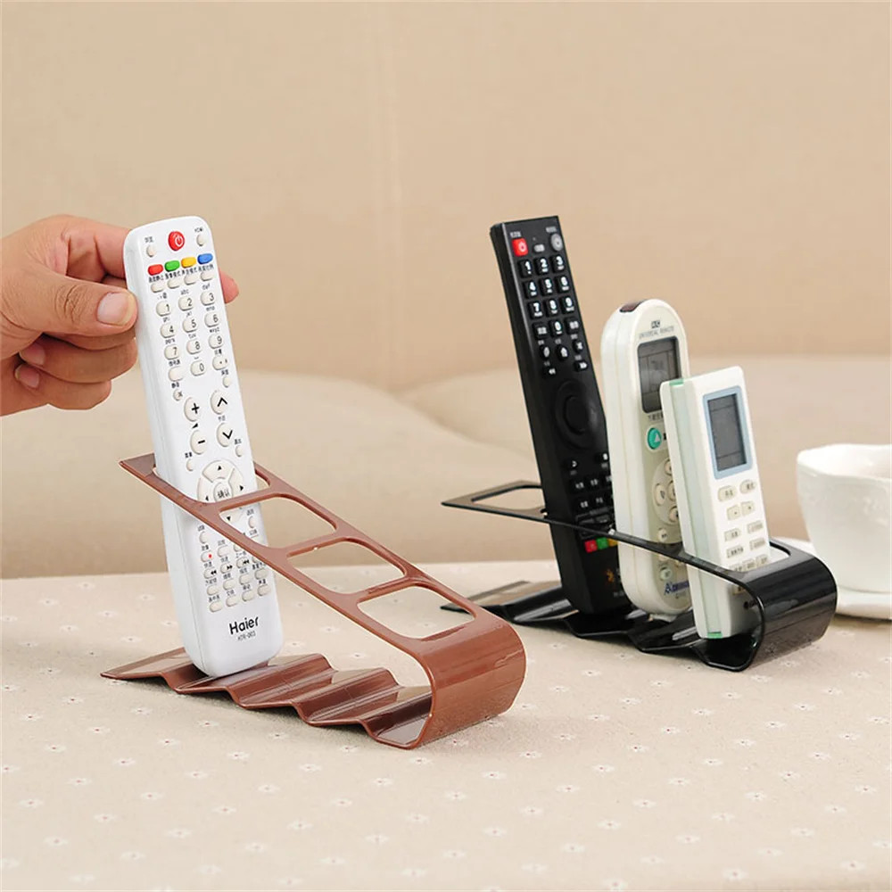 

2Pcs Mixed 4-Slot Remote Control Holder Creative Desktop Organizer Storage Rack Plastic Remote Control Stand Wholesale