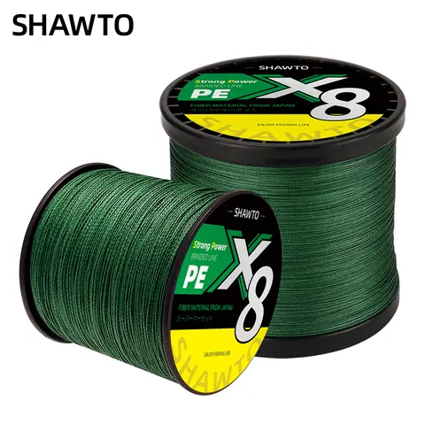 Shawto 8 Strands Braided Fishing Line 1000M 300M 150M 8X Multifilament Line Carp Fishing 10-150LB PE Line Sea Fishing Braid Wire