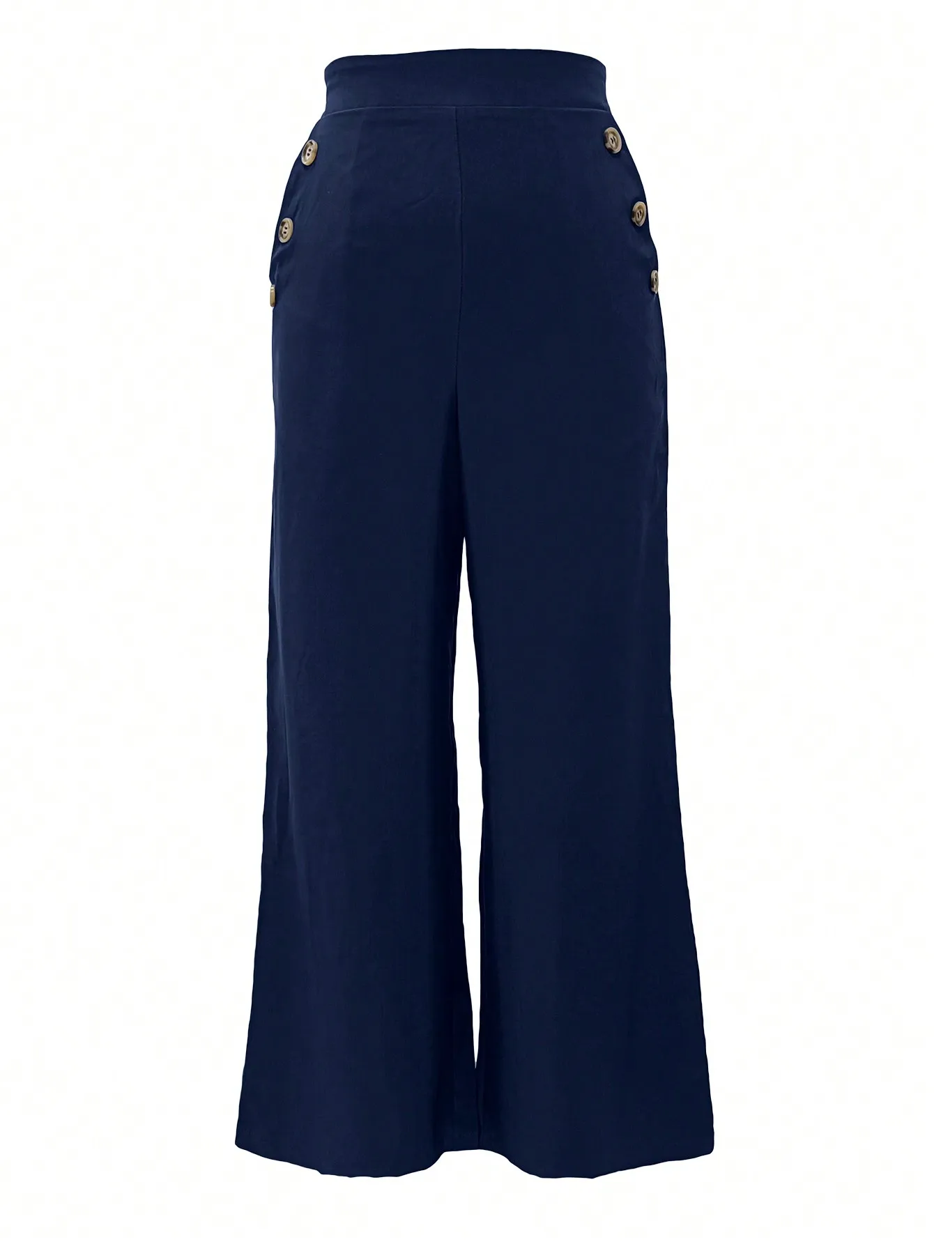 Women Fashion Elastic Waist Long Trousers Casual Solid Color Female Elegant All-Match Straight   Pants New