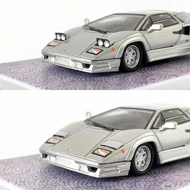 Finclassically 1:64モデルカー、lp5000アロイ、ダイキャスト、スポーツカーコレクション、シルバー