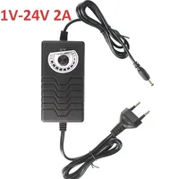 Adjustable Power Supply Converter DC 3V 5V 9V 12V 24V 36V 2A 220V EU To 3 9 12 24 36 V Volt Dimming Power Adapter Power Switch