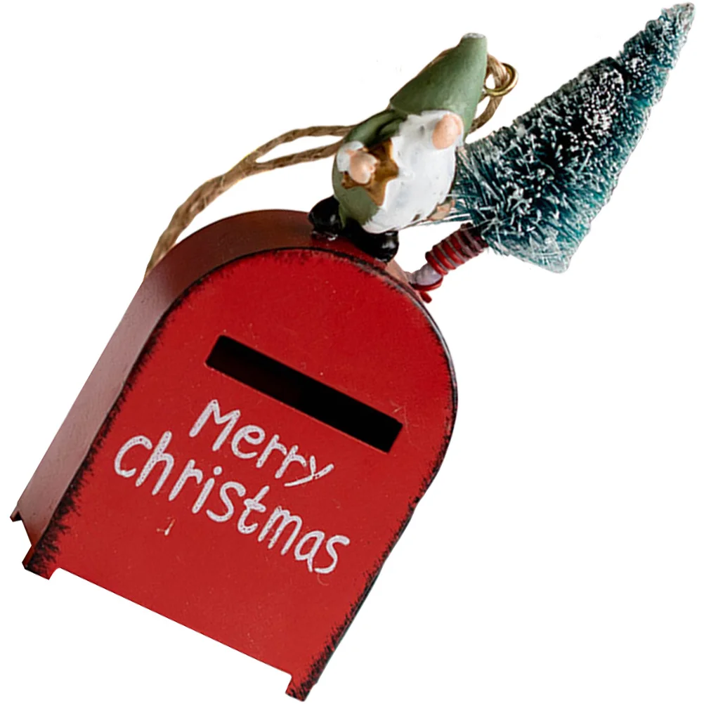 

Iron Christmas Mailbox Hanging Ornament Compact Xmas Tree Pendant Holiday Party Decorations Xmas Supplies Tree Hanging Ornaments