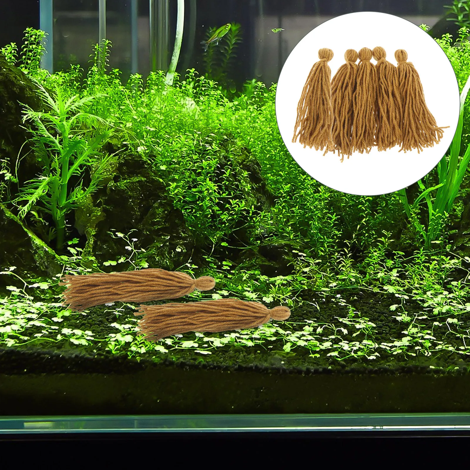 

5pcs Fish Breeding Mop Spawning Brushes Tank Egg Laying Tool Shrimp Aquarium Decorative Accessories