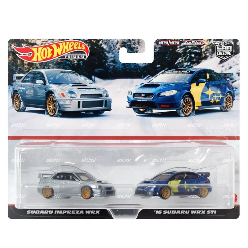 Hot Wheels-Diecast veículo brinquedo para menino, Premium carro cultura brinquedos, 1: 64 escala, Cara Silvia S13, Bugatti Chiron, Subaru WRX STI