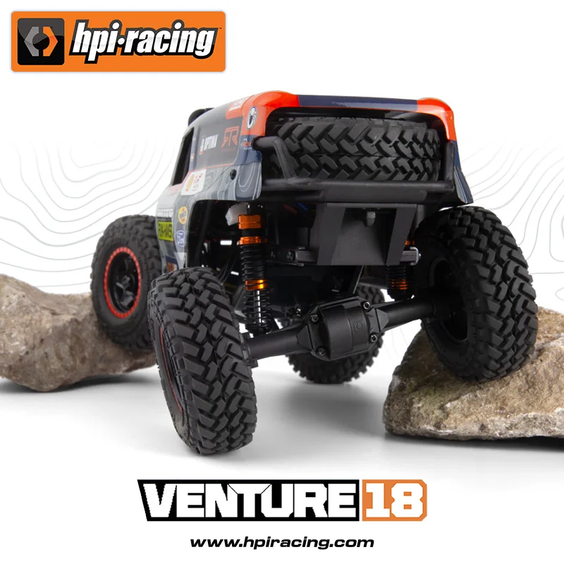 HPI 1/18 RC ไฟฟ้าสี่ล้อไดรฟ์รถปีนเขา Venture18 U4 FORD BRONCO 4400 แปรงหรือรีโมทคอนโทรลไร้แปรงของเล่นเด็ก