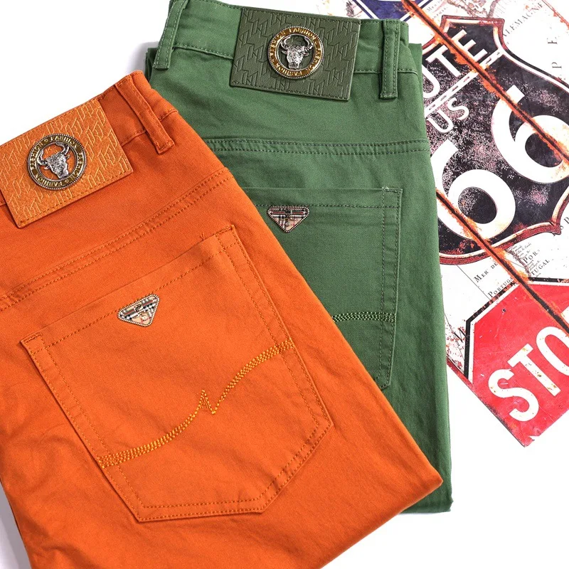 

Cotton Spandex Slim Fit Small Straight Leg Casual Pants Seven Colors Available High Quality Four Seasons Universal Trendy Style