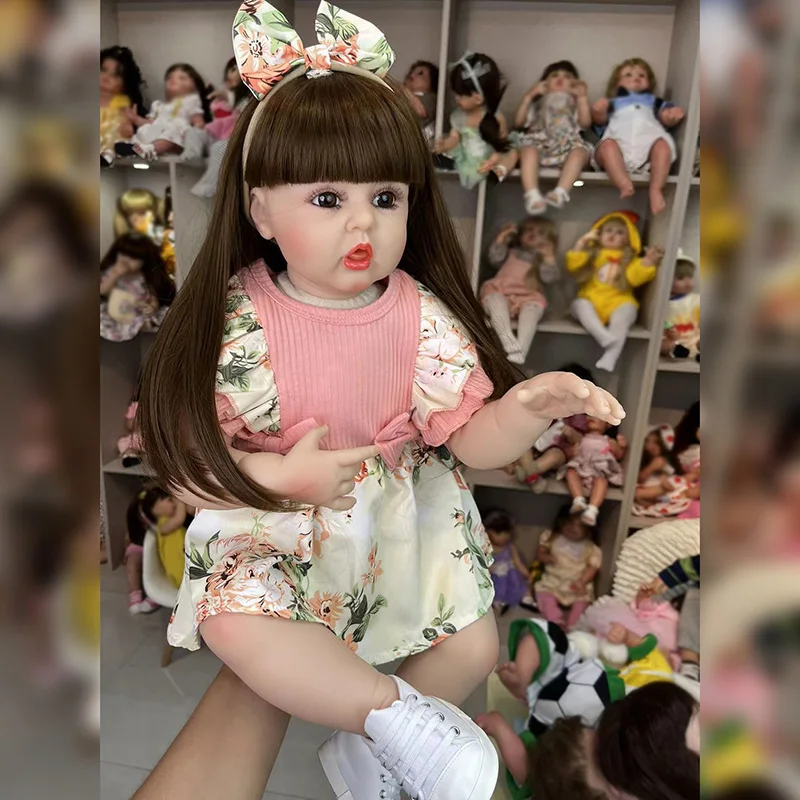 24 Inch Reborn Dolls 60 cm Cloth Body Pretty Girl Baby Doll For Sale Ethnic Doll Kid Birthday Xmas Gifts