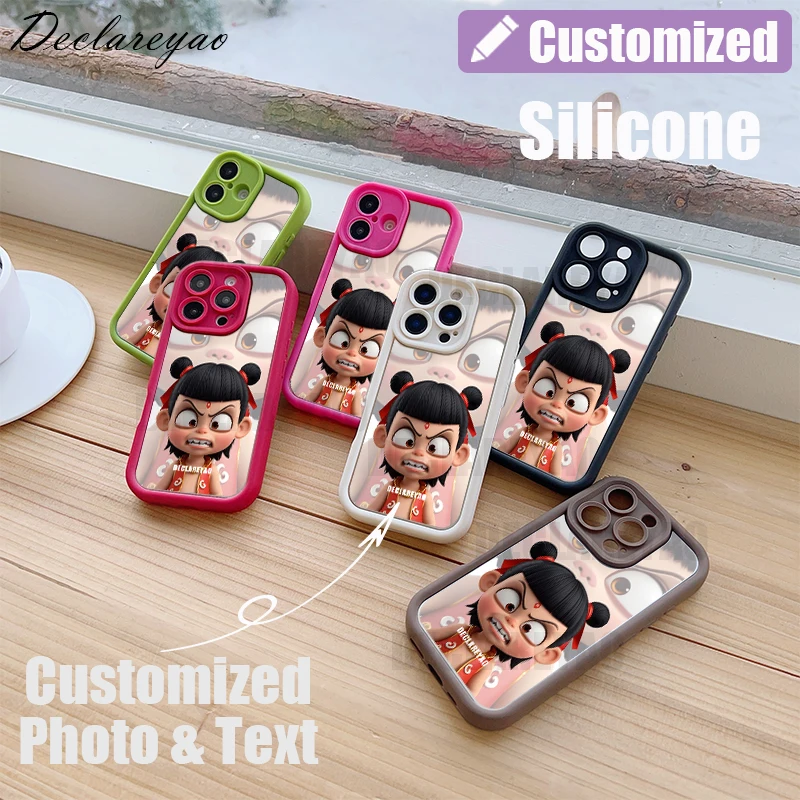 صورة تخصيص حافظة مرآة لهاتف أبل آيفون 13 برو ماكس 12 Mini 16e 16 15 14 Plus غطاء شخصي لتقوم بها بنفسك إطار صور مخصص ناعم