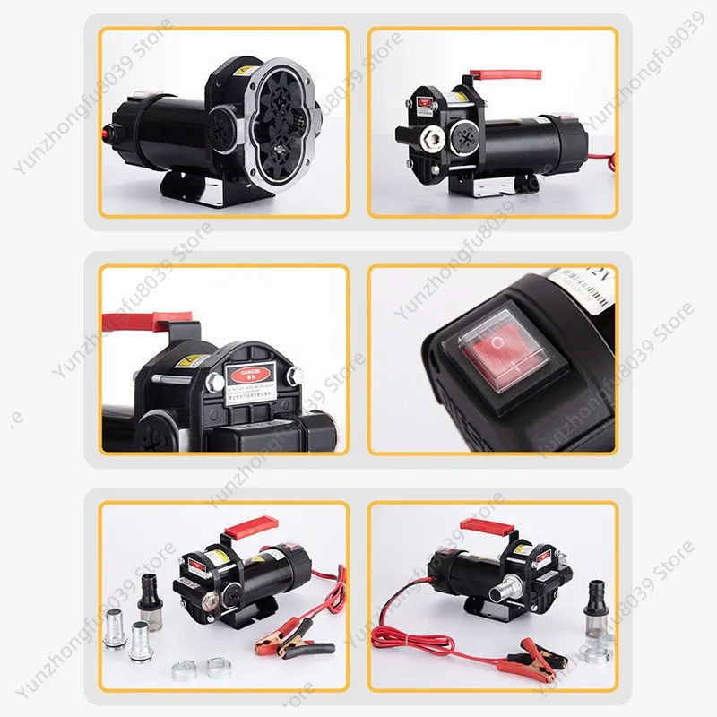 850W Self-Priming Fuel Pump 40-80L/min, Explosion-proof Fuel Dispenser For Diesel Urea Methanol, 12V 24V