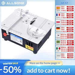 Allsome-ミニ電気テーブルsaw,3 96w,日曜大工モデル,家庭用切断機,775モーター,63mm,ブレード