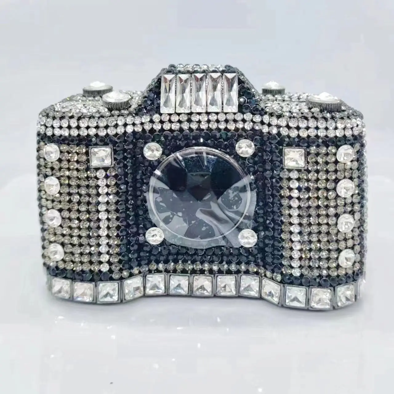 Camera Styling Women Rhinestone Clutch Bag Crystal Luxury Designer Handbags for Female Unique Party Bags Vintage Evening Bags