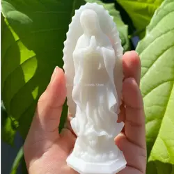3D European Virgin Mary Silicone Candle Mold Diy Aromatherapy Statue Sculpture Plaster Mold Home Decoration Party Wax Mold
