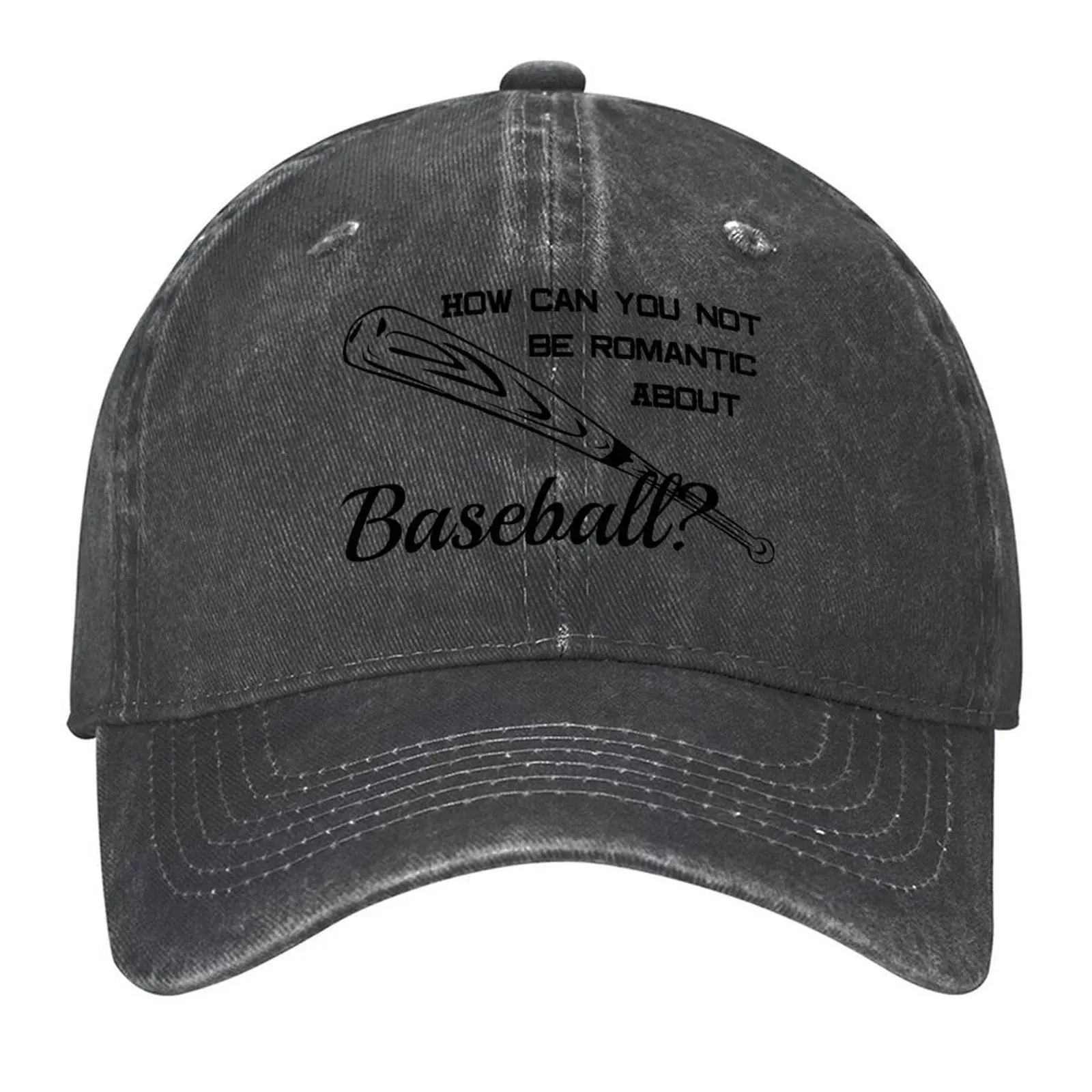 

Romantic About Baseball - Black Baseball Cap Golf Wear black Sunscreen custom Hat For Men Women's