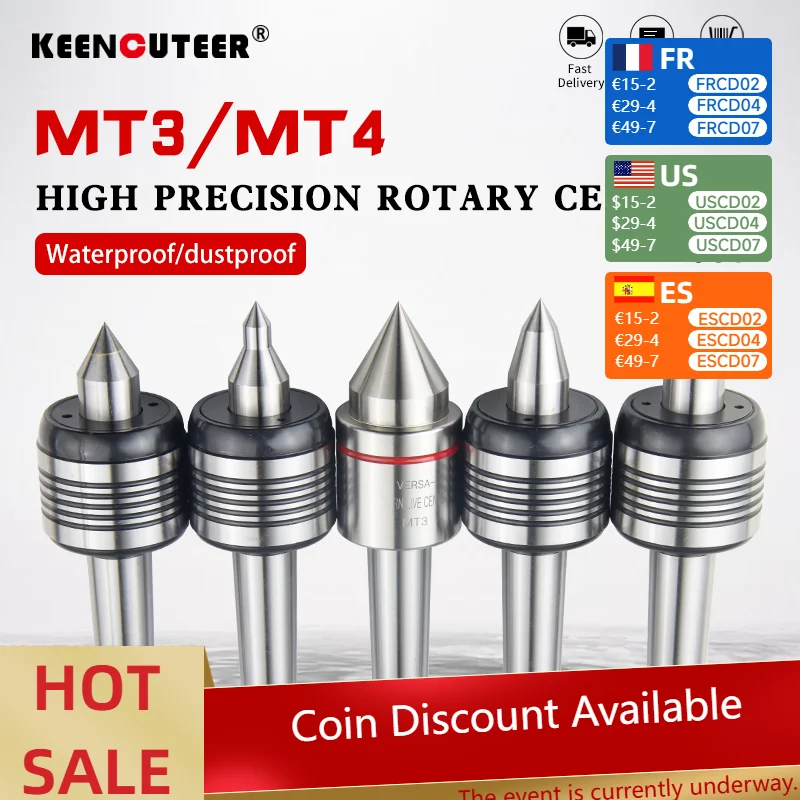 高精度ロータリーセンター高速防振ナイフ-cnc-輸入ベアリング合金センターテーブル可動センター-mt3-mt4