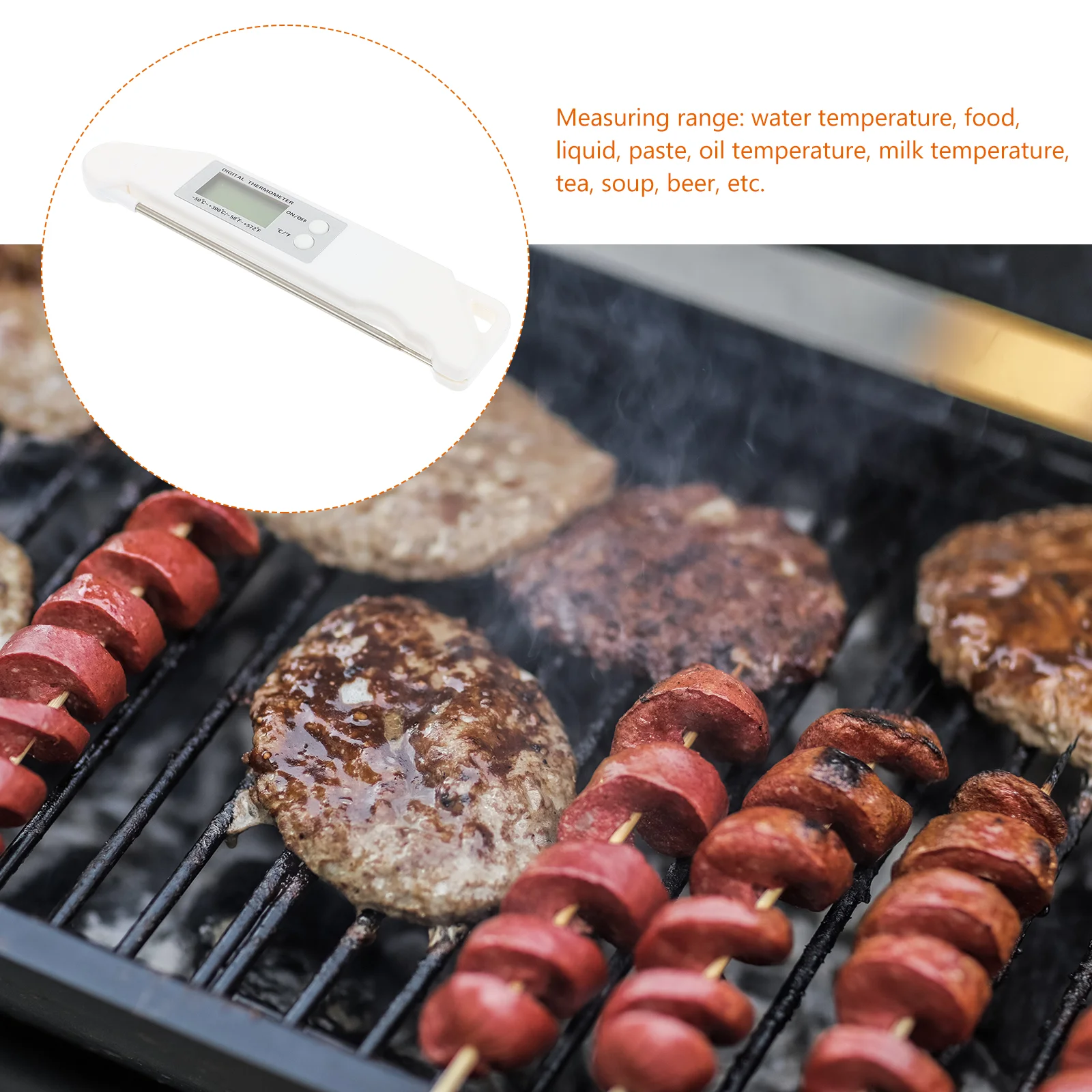 

Electronic Thermometer Digital for Kitchen Grill Meat Number Instant Read Food Abs BBQ