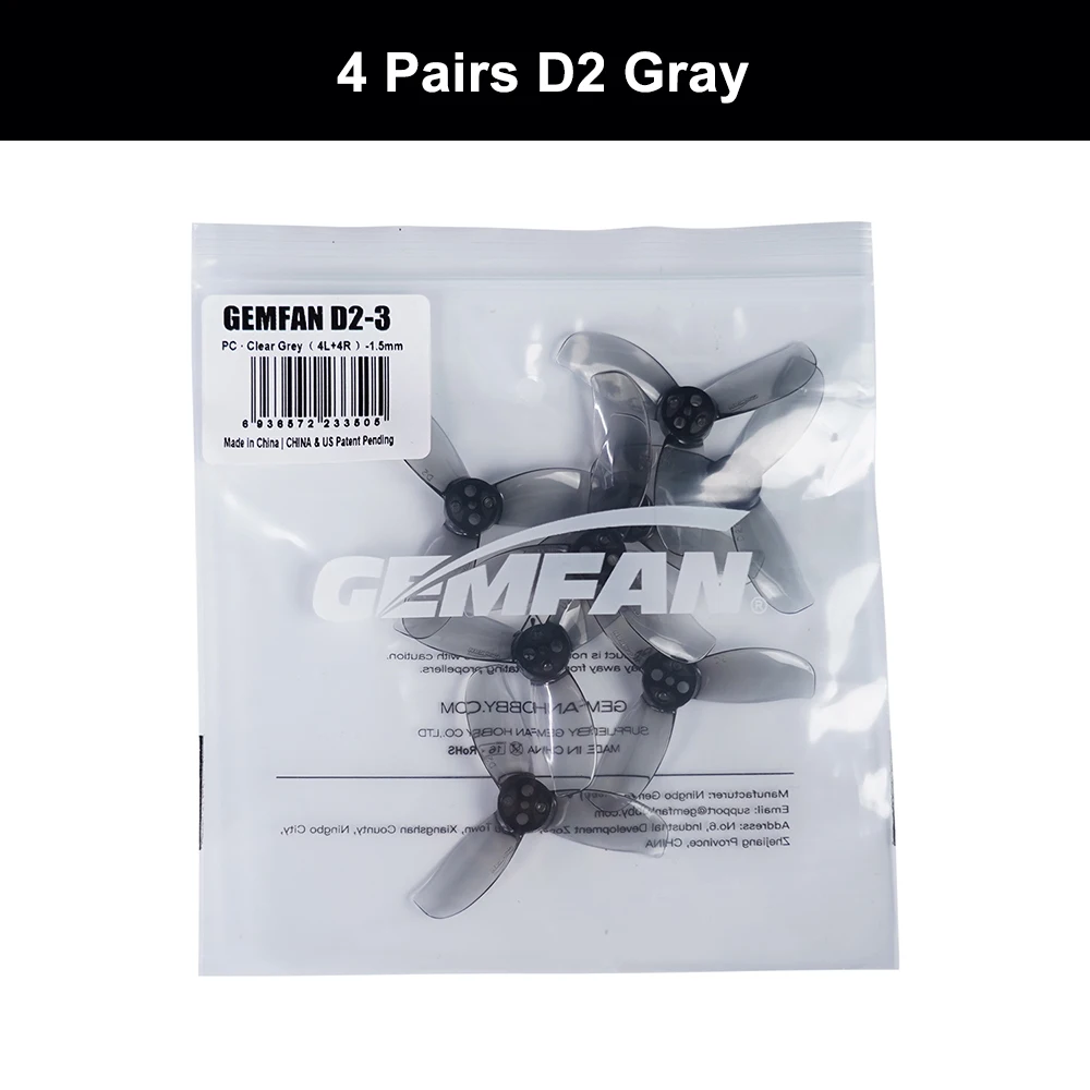 GEMFAN D-serie ducted propellers D2/D2.2/D2.8 3-blads propellers 2-2.8 inch FPV drone 4CW+4CCW