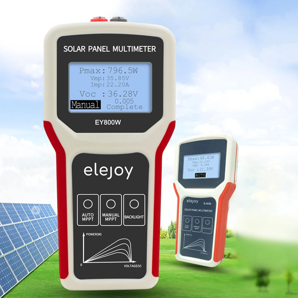 EY800W EY1600W EL400B Solar Panel Multimeter Auto/Manual MPPT Detect Open Circuit Voltage Power Meter Photovoltaic Panel Tester